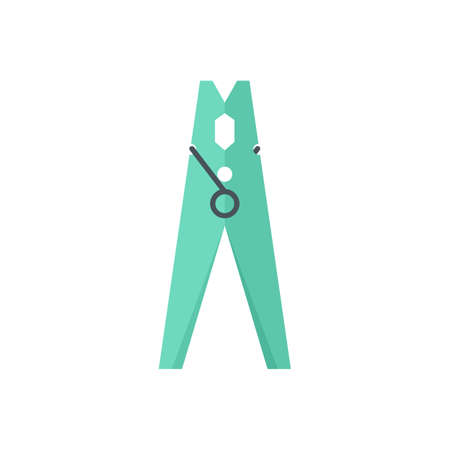 Album clothes pin icon flat isolated vectorのイラスト素材