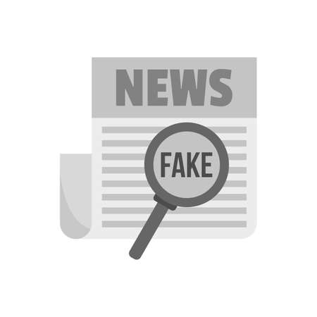 Newspaper fake news icon flat isolated vectorのイラスト素材