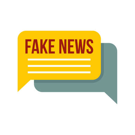 Chat fake news icon flat isolated vectorのイラスト素材