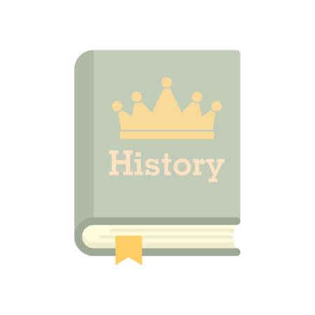 University history book icon flat isolated vectorのイラスト素材