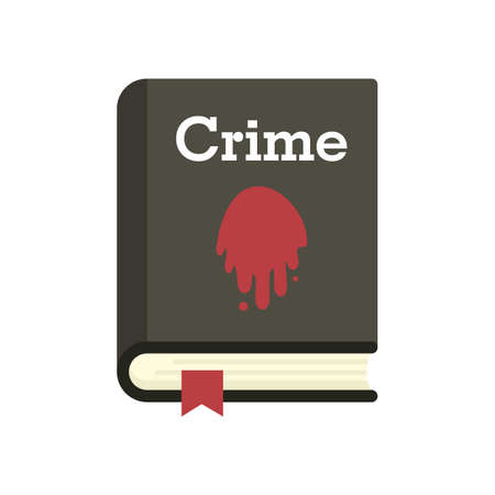 Crime book icon flat isolated vectorのイラスト素材