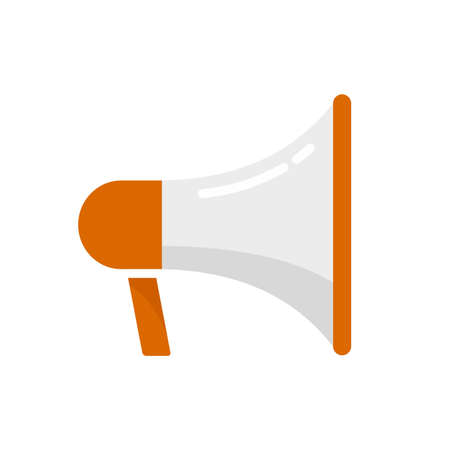 Coach megaphone icon flat isolated vectorのイラスト素材
