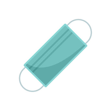 Dentist medical mask icon flat isolated vectorのイラスト素材