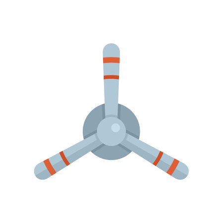Aircraft repair propeller icon flat isolated vectorのイラスト素材