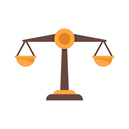 Balance mission icon flat isolated vectorのイラスト素材