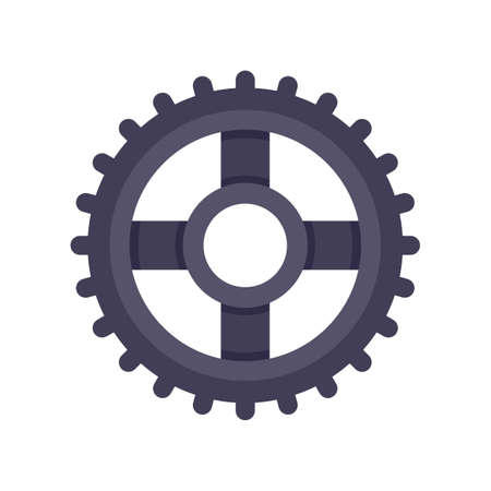 Watch repair wheel icon flat isolated vectorのイラスト素材