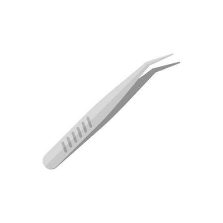 Watch repair forceps icon flat isolated vectorのイラスト素材