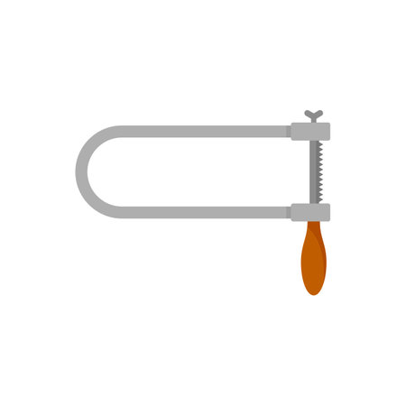 Coping saw icon flat isolated vectorのイラスト素材