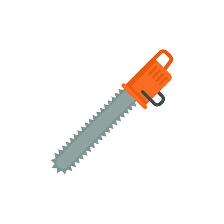 Chain saw icon flat isolated vectorのイラスト素材