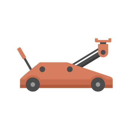 Wheels jack-screw icon flat isolated vectorのイラスト素材