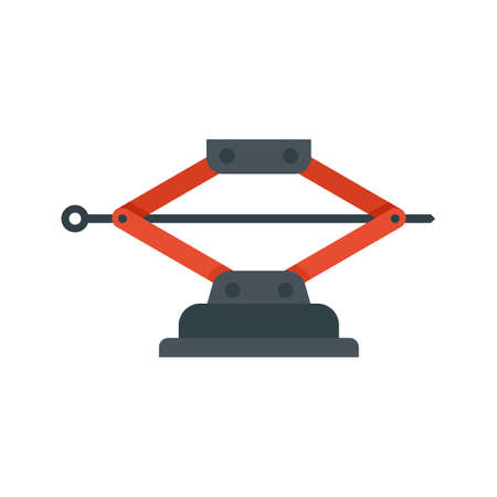Machine jack-screw icon flat isolated vectorのイラスト素材
