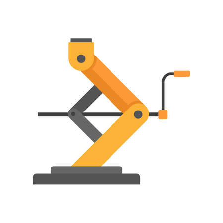 Car service jack-screw icon flat isolated vectorのイラスト素材