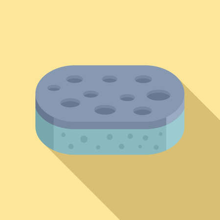 Sponge icon flat vector. Clean washのイラスト素材