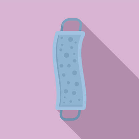 Sponge washcloth icon flat vector. Fabric clothのイラスト素材