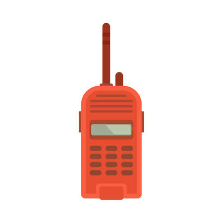 Walkie talkie channel icon flat isolated vectorのイラスト素材