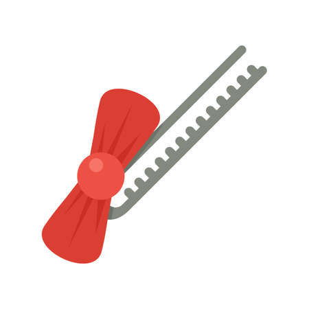 Bow barrette icon. Flat illustration of bow barrette vector icon isolated on white backgroundのイラスト素材