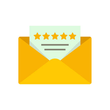 Mail reputation icon flat isolated vectorのイラスト素材