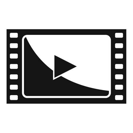 Video play icon simple vector. Web buttonのイラスト素材