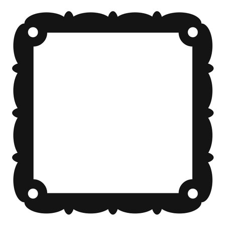 Frame picture icon simple vector. Photo artのイラスト素材