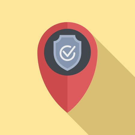 Reliability location icon flat vector. Fast deliveryのイラスト素材