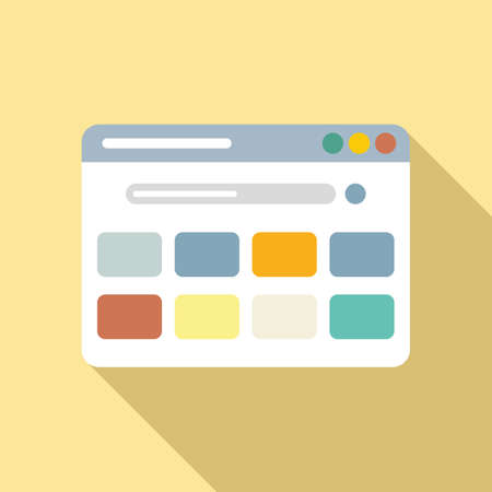 Browser interface icon flat vector. Computer window