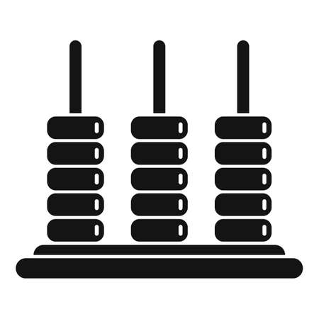 Abacus number icon simple vector. Math calculatorのイラスト素材