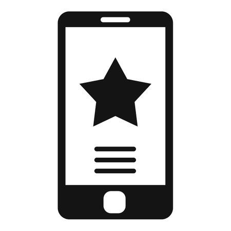 Smartphone star icon simple vector. Product reviewのイラスト素材