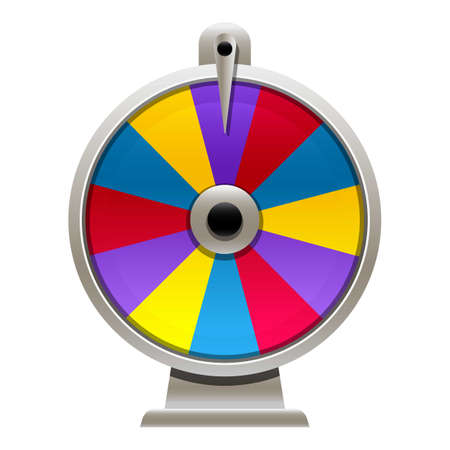 Gamble wheel icon cartoon vector. Lucky gameのイラスト素材