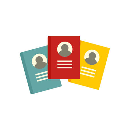 Library personal notebooks icon flat isolated vectorのイラスト素材