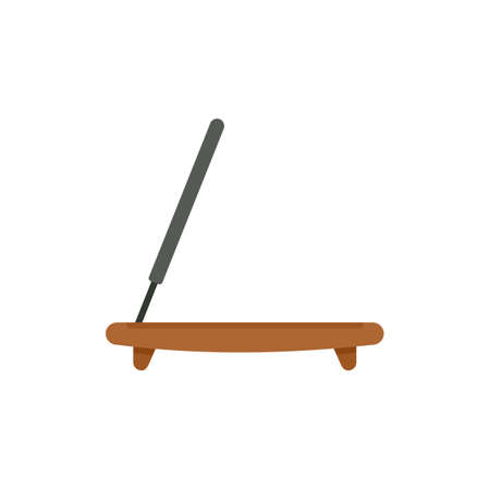 Sauna smoke stick icon flat isolated vectorのイラスト素材