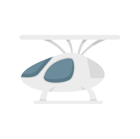 Futuristic unmanned taxi icon flat isolated vectorのイラスト素材