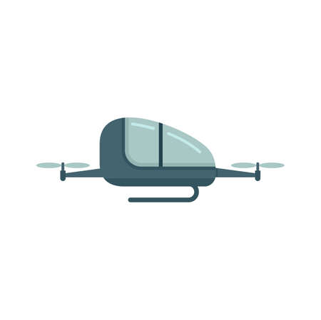 Automated air taxi icon flat isolated vectorのイラスト素材