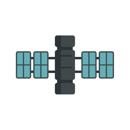 Antenna satellite icon flat isolated vectorのイラスト素材