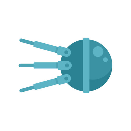 Radio satellite icon flat isolated vectorのイラスト素材