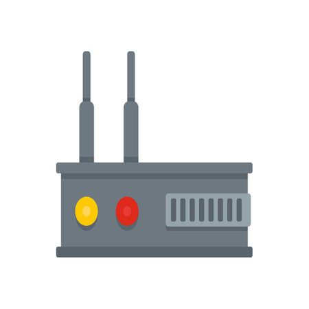 Receiver satellite icon flat isolated vectorのイラスト素材