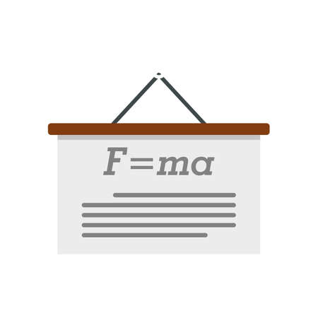Newton force banner icon flat isolated vectorのイラスト素材