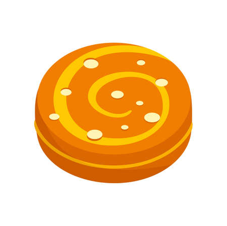 Swedish bake cookie icon flat isolated vectorのイラスト素材