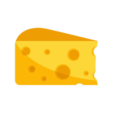 French cheese icon flat isolated vectorのイラスト素材