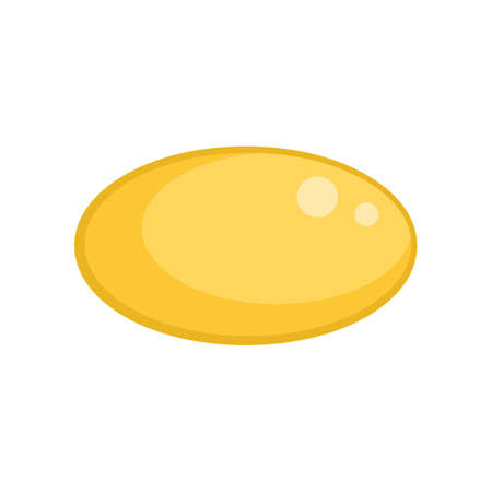 Fish oil capsule icon flat isolated vectorのイラスト素材