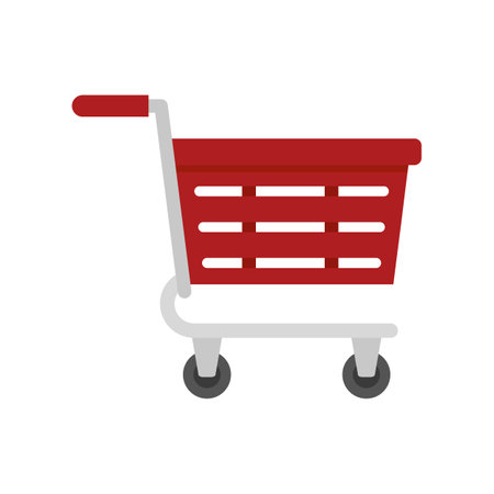 Purchase cart icon flat isolated vectorのイラスト素材