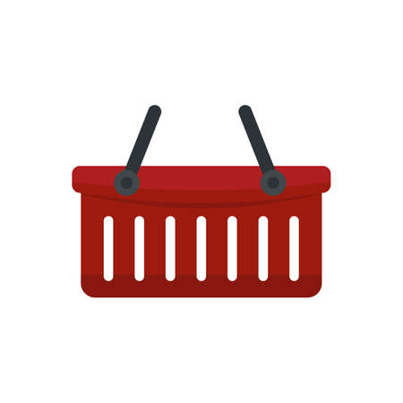 Family shop basket icon flat isolated vectorのイラスト素材