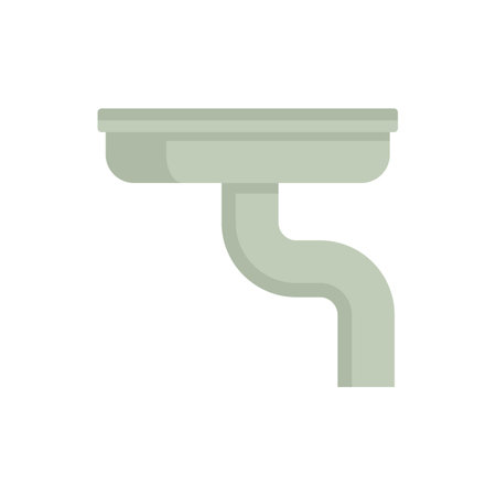 Plastic gutter icon flat isolated vectorのイラスト素材