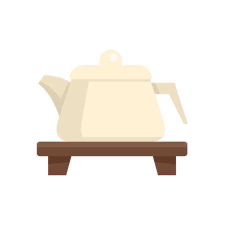 Drink tea ceremony icon flat isolated vectorのイラスト素材