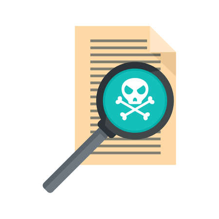 Fraud personal paper icon flat isolated vectorのイラスト素材