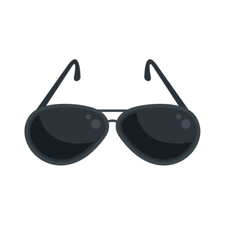 Hunter sunglasses icon flat isolated vectorのイラスト素材