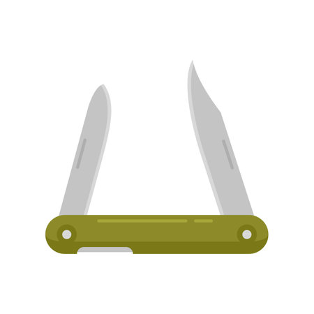 Hunting knife icon flat isolated vectorのイラスト素材