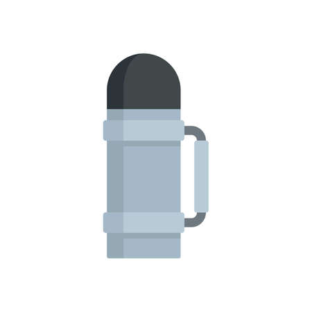Safari hunting thermos bottle icon flat isolated vectorのイラスト素材