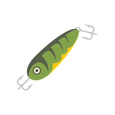 Fish bait equipment icon flat isolated vectorのイラスト素材