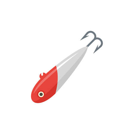 Fish bait lure icon flat isolated vectorのイラスト素材