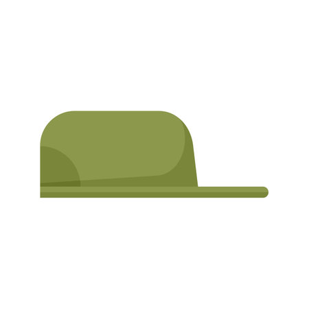 Fisherman baseball cap icon flat isolated vectorのイラスト素材